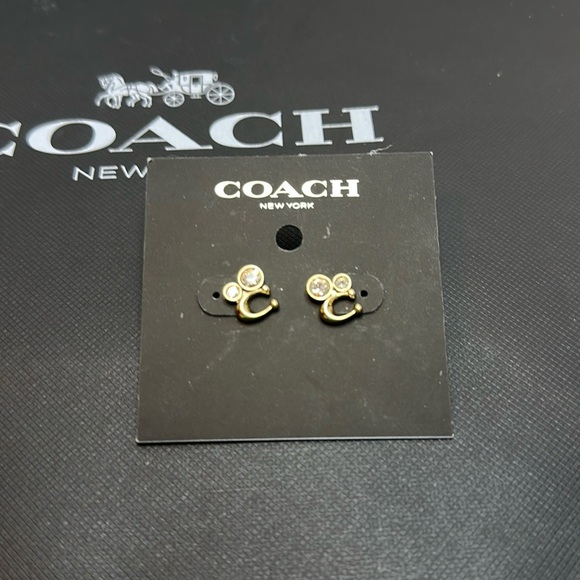 Coach Gold Floral Stud Earrings - Picture 6 of 9
